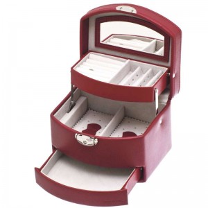 Coffret à bijoux DAVIDTS "Automatic" rouge | Boite à bijoux femme classique élégante qualité luxe