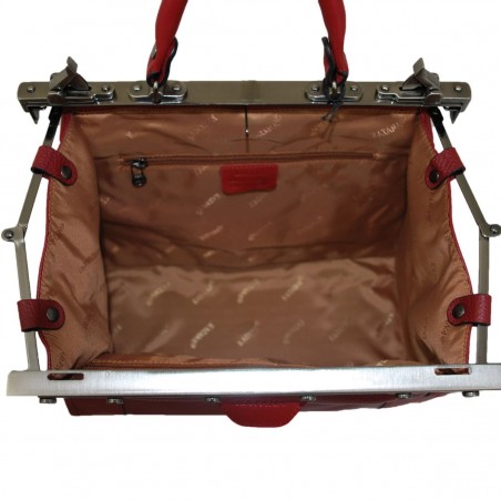 Sac à main en cuir KATANA "Doctor Bag" rouge | Sac femme style vintage pas cher Sac à main en cuir KATANA "Doctor Bag" rouge | Sac femme style vintage pas cher
