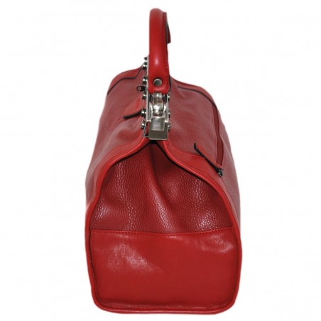 Sac à main en cuir KATANA "Doctor Bag" rouge | Sac femme style vintage pas cher Sac à main en cuir KATANA "Doctor Bag" rouge | Sac femme style vintage pas cher
