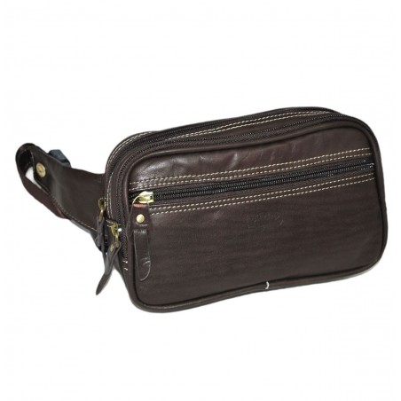 Sac ceinture en cuir KATANA - Chocolat Sac ceinture en cuir KATANA - Chocolat