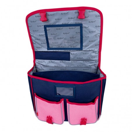 Cartable KICKERS 38 cm fille bleu/rose - intérieur