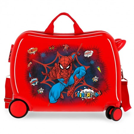 Valise trotteur SPIDERMAN "Pop" - rouge