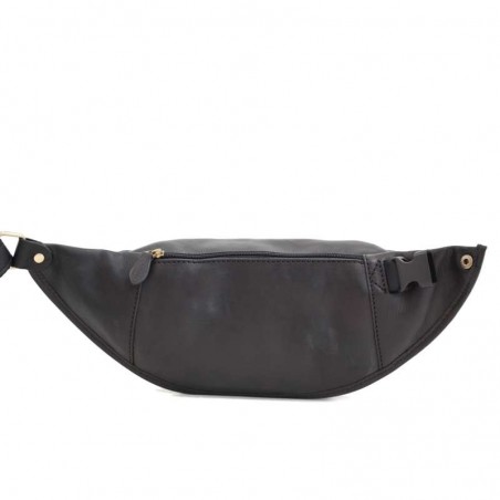 Sac banane homme en cuir KATANA noir | Pochette ceinture qualité classique pas cher