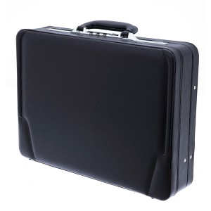Attaché-case DAVIDTS avec soufflet - noir