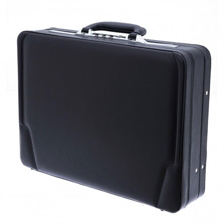 Attaché-case DAVIDTS avec soufflet - noir