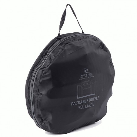 Sac de voyage RIP CURL "Packable Duffle" L  noir | Bagage pliable gain de place étanche surf pas cher