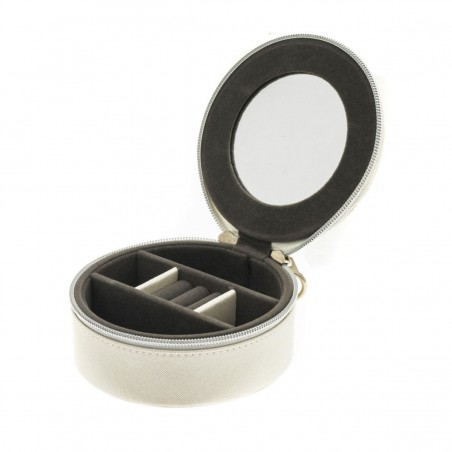 Coffret à bijoux rond DAVIDTS "Zip'n go" - beige Coffret à bijoux rond DAVIDTS "Zip'n go" - beige