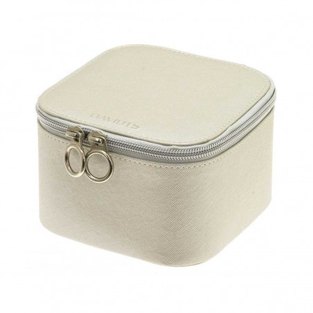 Coffret à bijoux carré DAVIDTS "Zip'n go" - beige