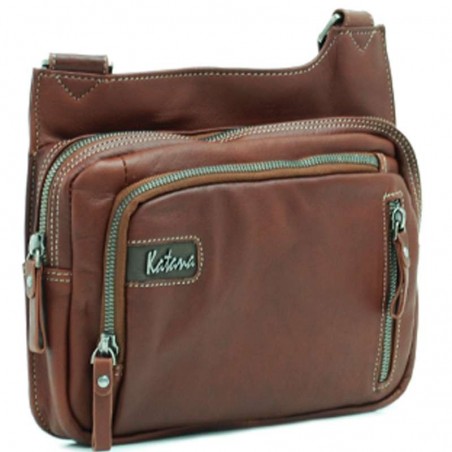 Sacoche homme en cuir KATANA marron | Petite besace en cuir sauvage style classique qualité pas cher Sacoche homme en cuir KATANA marron | Petite besace en cuir sauvage style classique qualité pas cher