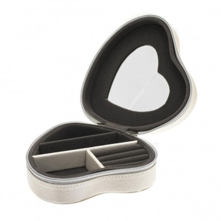 Coffret à bijoux coeur DAVIDTS "Zip'n go" - beige Coffret à bijoux coeur DAVIDTS "Zip'n go" - beige