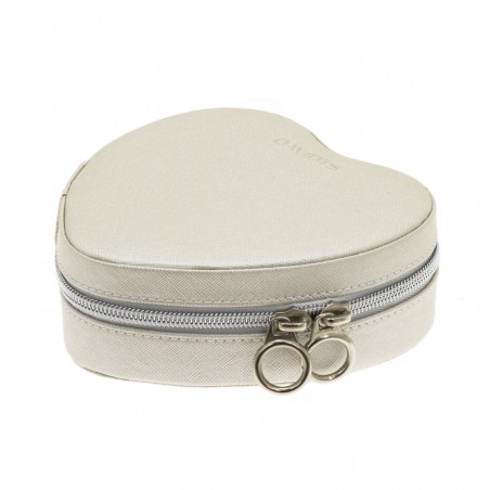 Coffret à bijoux coeur DAVIDTS "Zip'n go" - beige