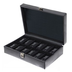 Coffret 12 montres DAVIDTS "Halley" - noir