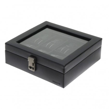 Coffret 8 montres vitré DAVIDTS "Halley" - noir