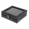 Coffret 8 montres vitré DAVIDTS "Halley" - noir Coffret 8 montres vitré DAVIDTS "Halley" - noir