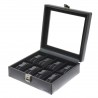 Coffret 8 montres vitré DAVIDTS "Halley" - noir Coffret 8 montres vitré DAVIDTS "Halley" - noir