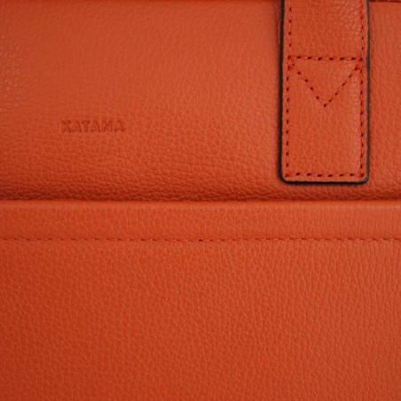 Cartable femme en cuir KATANA - orange