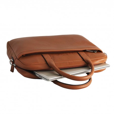 Cartable femme en cuir KATANA - camel