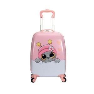 Valise enfant SNOWBALL "Chaton" - rose