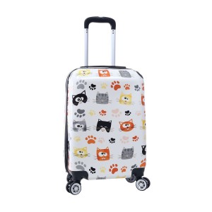 Valise cabine 4 roues MADISSON "Cats" - blanc
