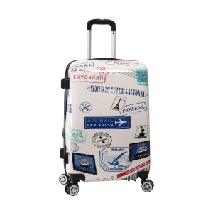 Valise cabine 4 roues MADISSON "By Air Mail" - blanc