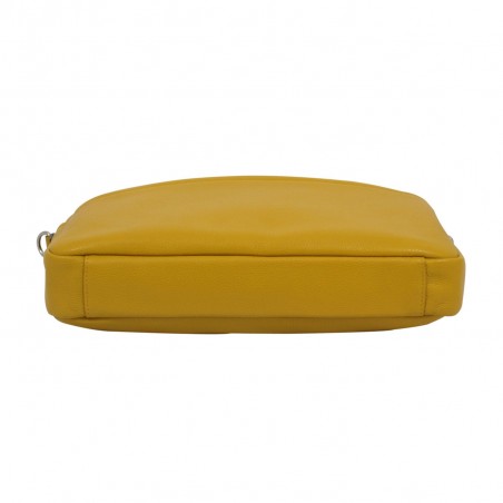 Cartable porte-documents et ordinateur femme en cuir KATANA - jaune