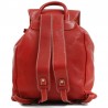 Sac à dos en cuir gras KATANA M rouge | Bagage femme style classique intemporel cuir de qualité Sac à dos en cuir gras KATANA M rouge | Bagage femme style classique intemporel cuir de qualité