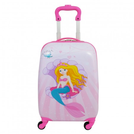 Valise enfant SNOWBALL "Sirène" - rose