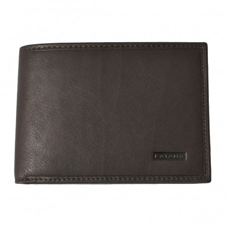 Portefeuille en cuir KATANA protection RFID - marron foncé Portefeuille en cuir KATANA protection RFID - marron foncé