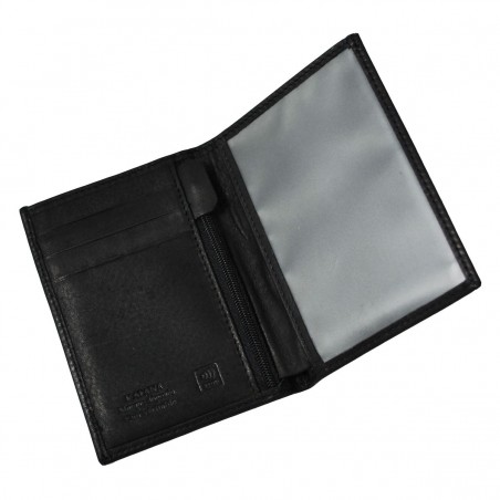Portefeuille en cuir KATANA protection RFID - noir