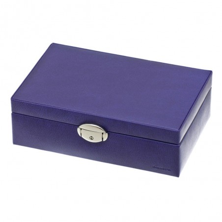Coffret à bijoux DAVIDTS "Euclide" violet | Grande boite à bijoux femme élégante qualité luxe pas cher