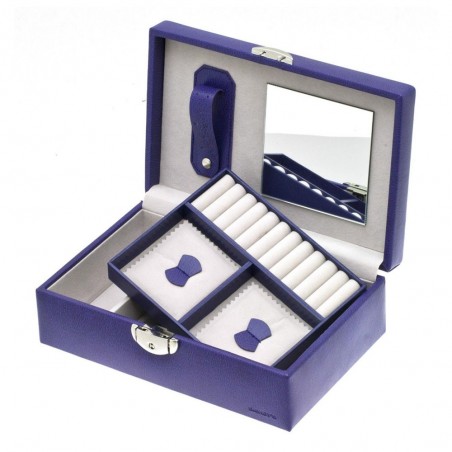 Coffret à bijoux DAVIDTS "Euclide" violet | Grande boite à bijoux femme élégante qualité luxe pas cher