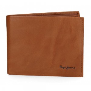 Portefeuille en cuir PEPE JEANS "Fair" - camel