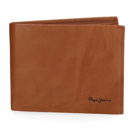 Portefeuille en cuir PEPE JEANS "Fair" - camel