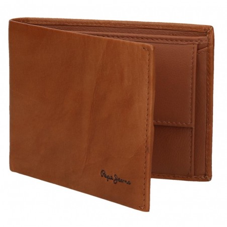 Portefeuille en cuir PEPE JEANS "Fair" - camel