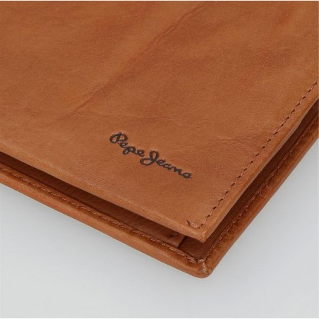 Portefeuille en cuir PEPE JEANS "Fair" - camel