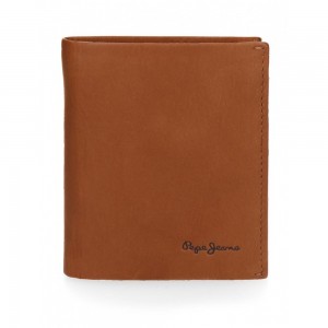 Portefeuille en cuir PEPE JEANS "Fair" - camel