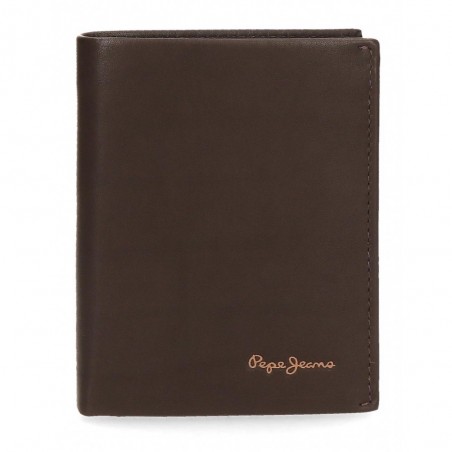 Portefeuille en cuir PEPE JEANS "Fair" - marron foncé Portefeuille en cuir PEPE JEANS "Fair" - marron foncé