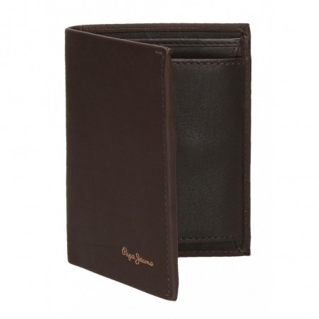 Portefeuille en cuir PEPE JEANS "Fair" - marron foncé Portefeuille en cuir PEPE JEANS "Fair" - marron foncé