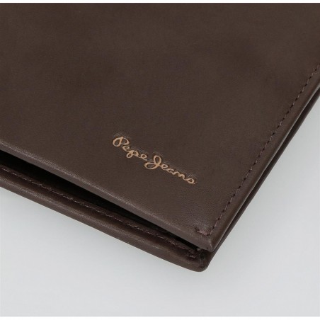 Portefeuille en cuir PEPE JEANS "Fair" - marron foncé Portefeuille en cuir PEPE JEANS "Fair" - marron foncé