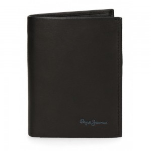 Portefeuille en cuir PEPE JEANS "Fair" - noir