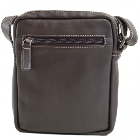 Sacoche bandoulière homme Cuir - Chocolat Sacoche bandoulière homme Cuir - Chocolat
