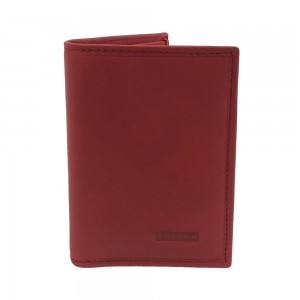 Porte-cartes en cuir KATANA protection RFID rouge | Etui cartes portefeuille sécurisé anti ondes piratage