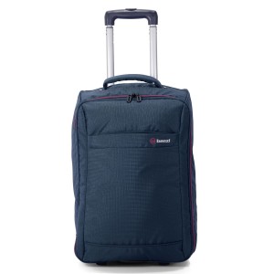 Valise cabine pliable 2 roues BENZI "New" - marine
