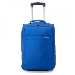 Valise cabine pliable 2 roues BENZI "New" - bleu vif