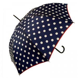 Parapluie long made in France LE PARAPLUIE FRANÇAIS "Pois" marine