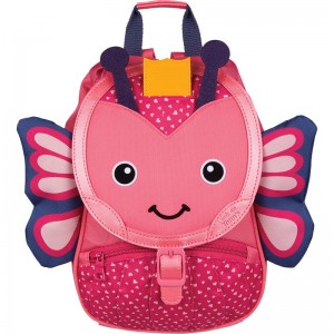 Petit sac à dos enfant crèche L'ÉCOLE DES TANN'S "Papillon" rose