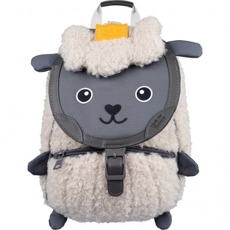 Petit sac à dos peluche enfant crèche L'ÉCOLE DES TANN'S "Mouton" gris