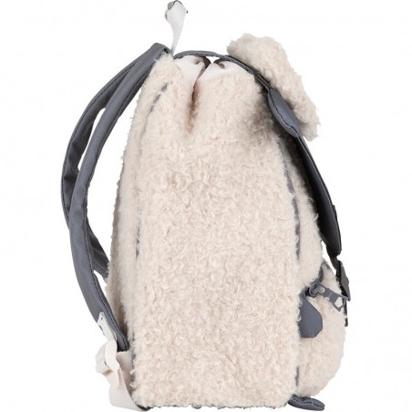 Petit sac à dos peluche enfant crèche L'ÉCOLE DES TANN'S "Mouton" gris