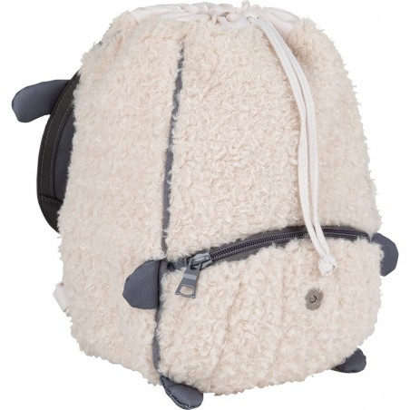 Petit sac à dos peluche enfant crèche L'ÉCOLE DES TANN'S "Mouton" gris