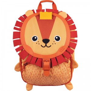 Petit sac à dos enfant crèche L'ÉCOLE DES TANN'S "Lion" orange